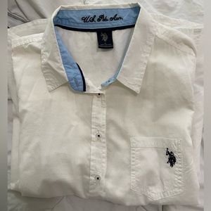 Polo white button up dress shirt